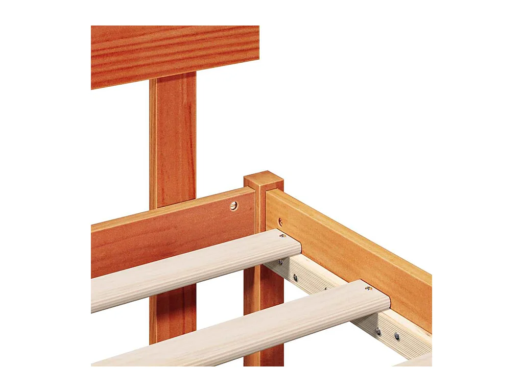 Bedframe Bruin 180 x 200 cm Massief grenenhout