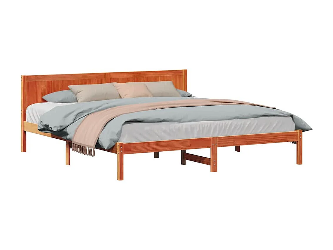 Cadre de lit Marron 180 x 200 cm Bois de pin massif