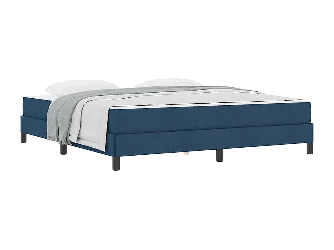 Cama Box com colchão Azul 180 x 200 cm tecido