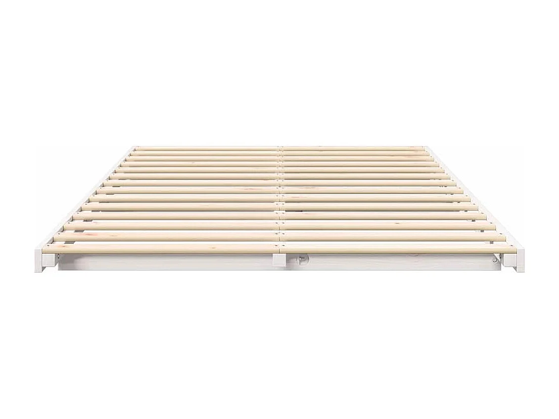 Estructura de cama Blanco 120 x 200 cm Madera maciza de pino
