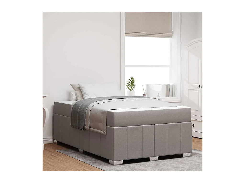 Estrutura da Cama Cinzento-acastanhado 120 x 200 cm tecido