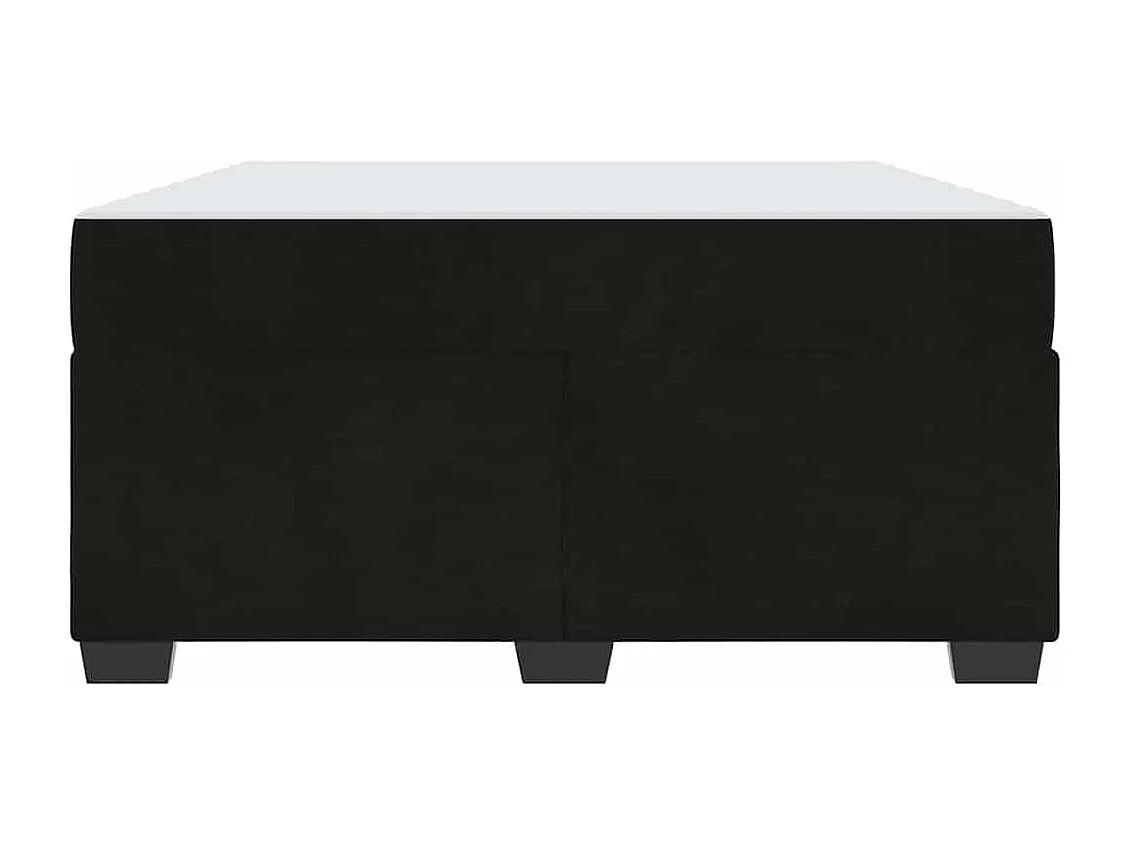 Cadre de lit avec matelas Noir 140 x 200 cm Velours