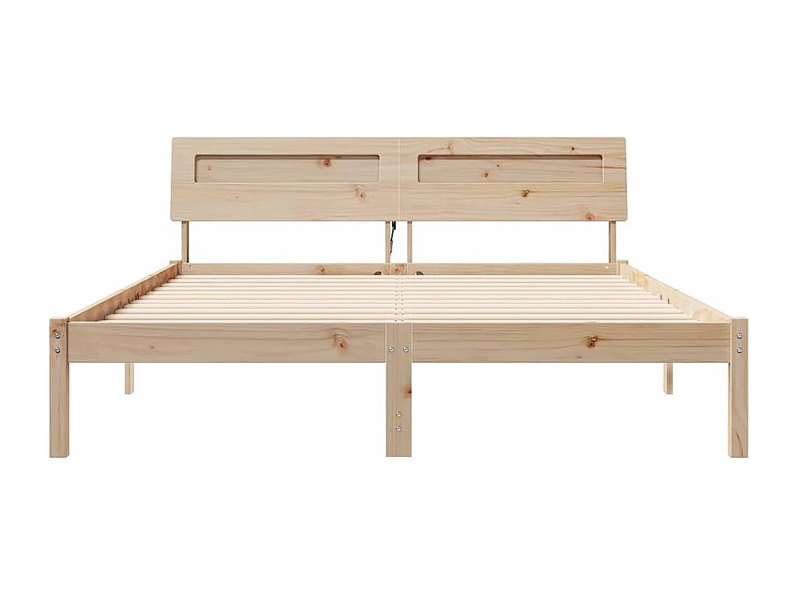 Cadre de lit Marron 160 x 200 cm Bois massif en pin