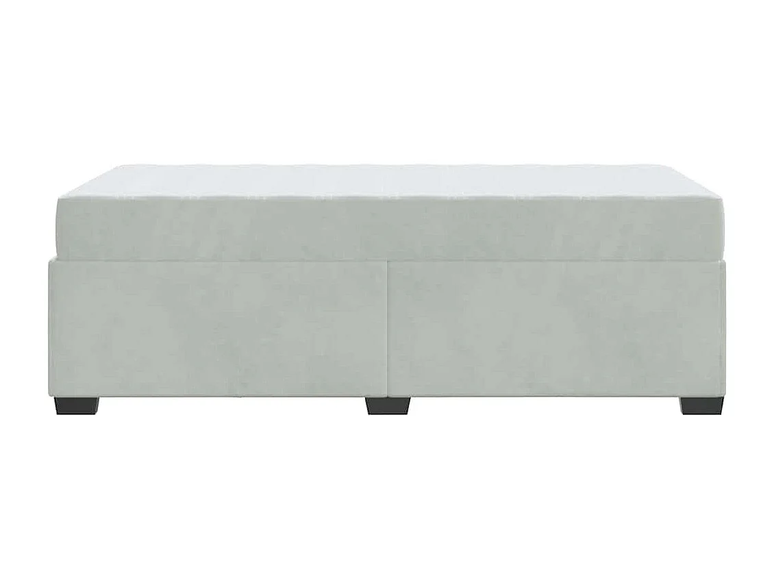 Cadre de lit avec matelas Gris clair 90 x 200 cm Velours