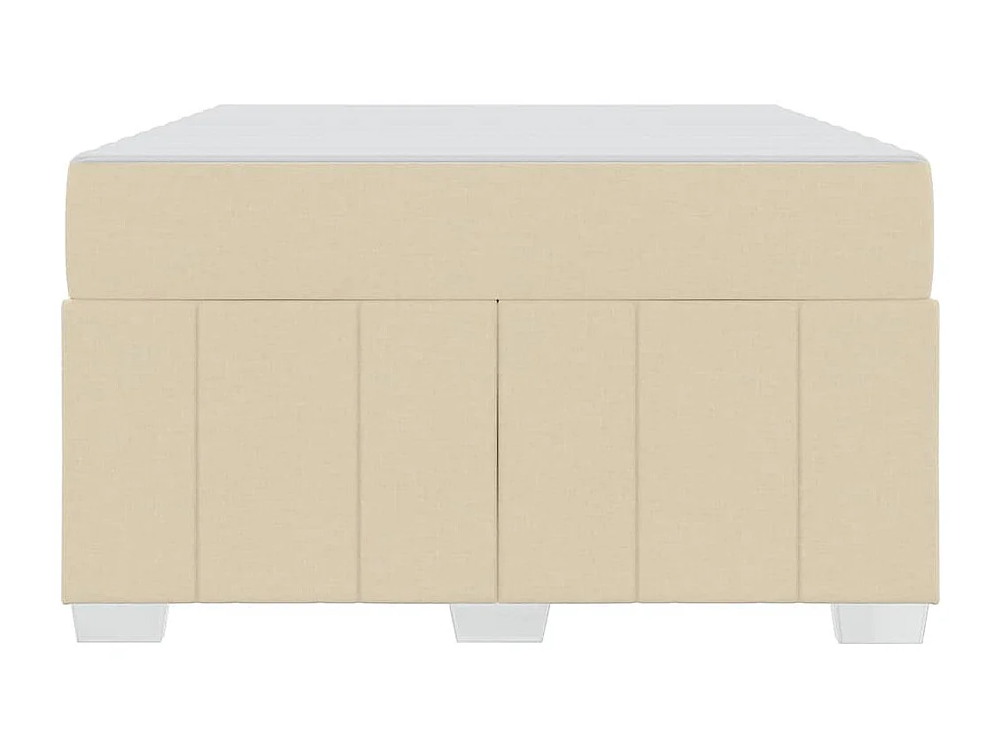Estructura de cama con colchón Crema 120 x 200 cm tela