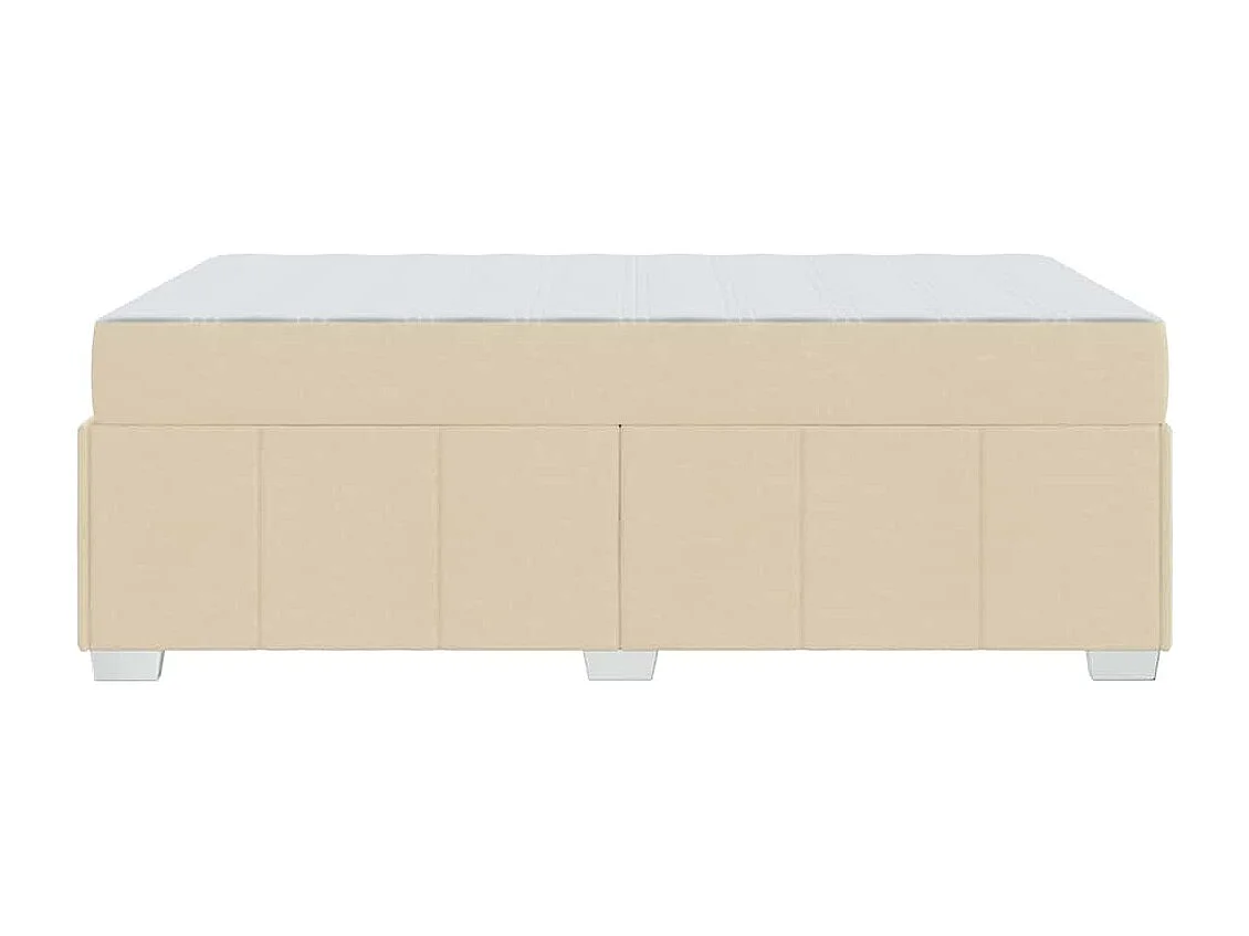Estructura de cama con colchón Crema 120 x 200 cm tela