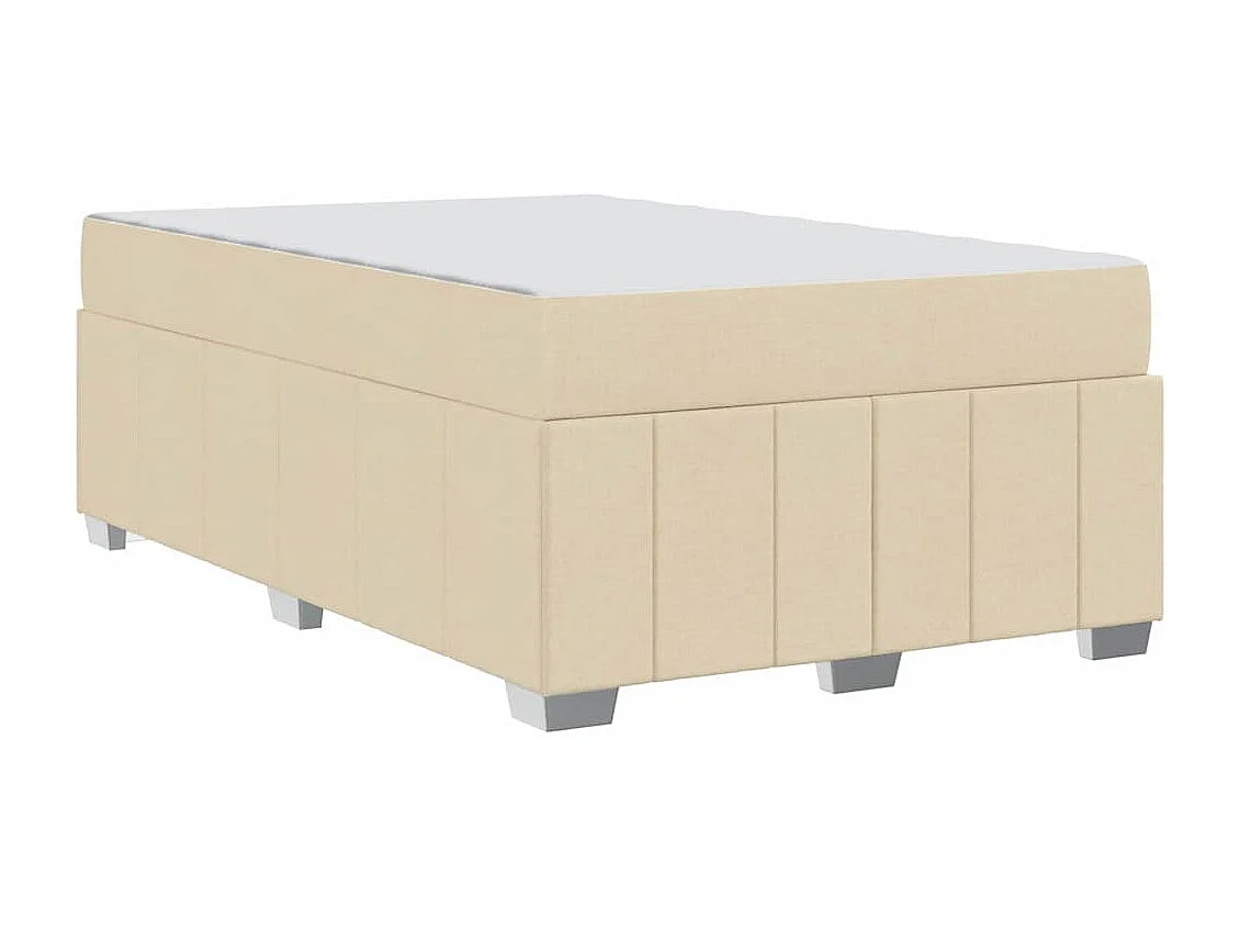 Estructura de cama con colchón Crema 120 x 200 cm tela
