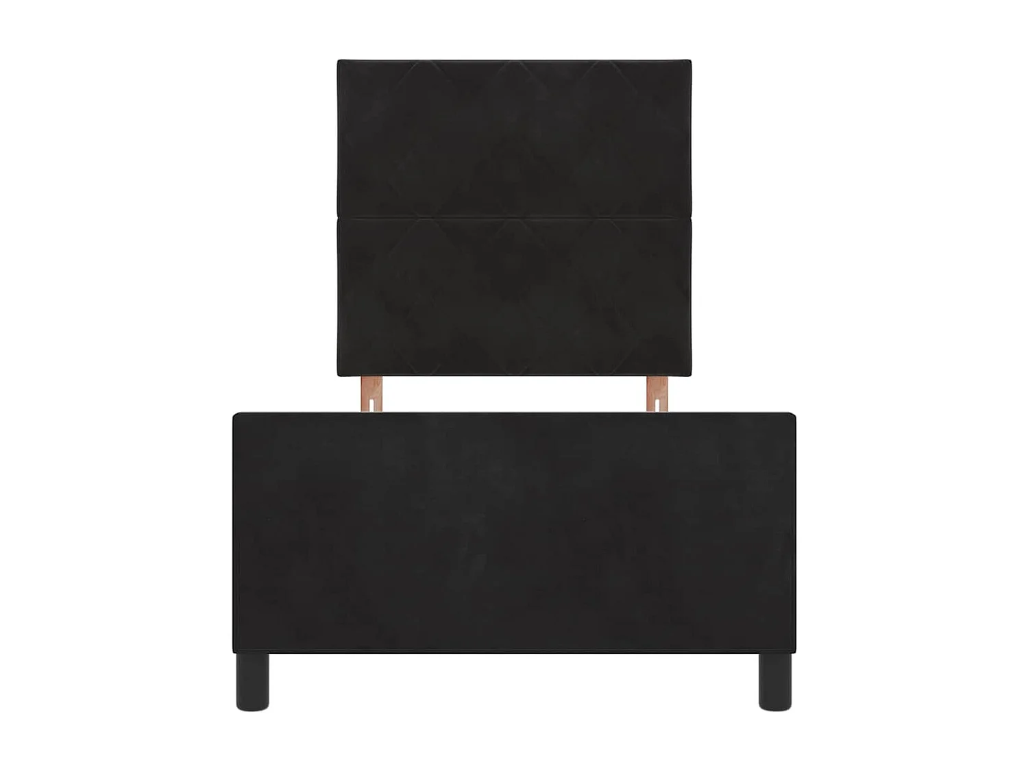 Cadre de lit avec tête de lit Noir 100 x 200 cm Velours