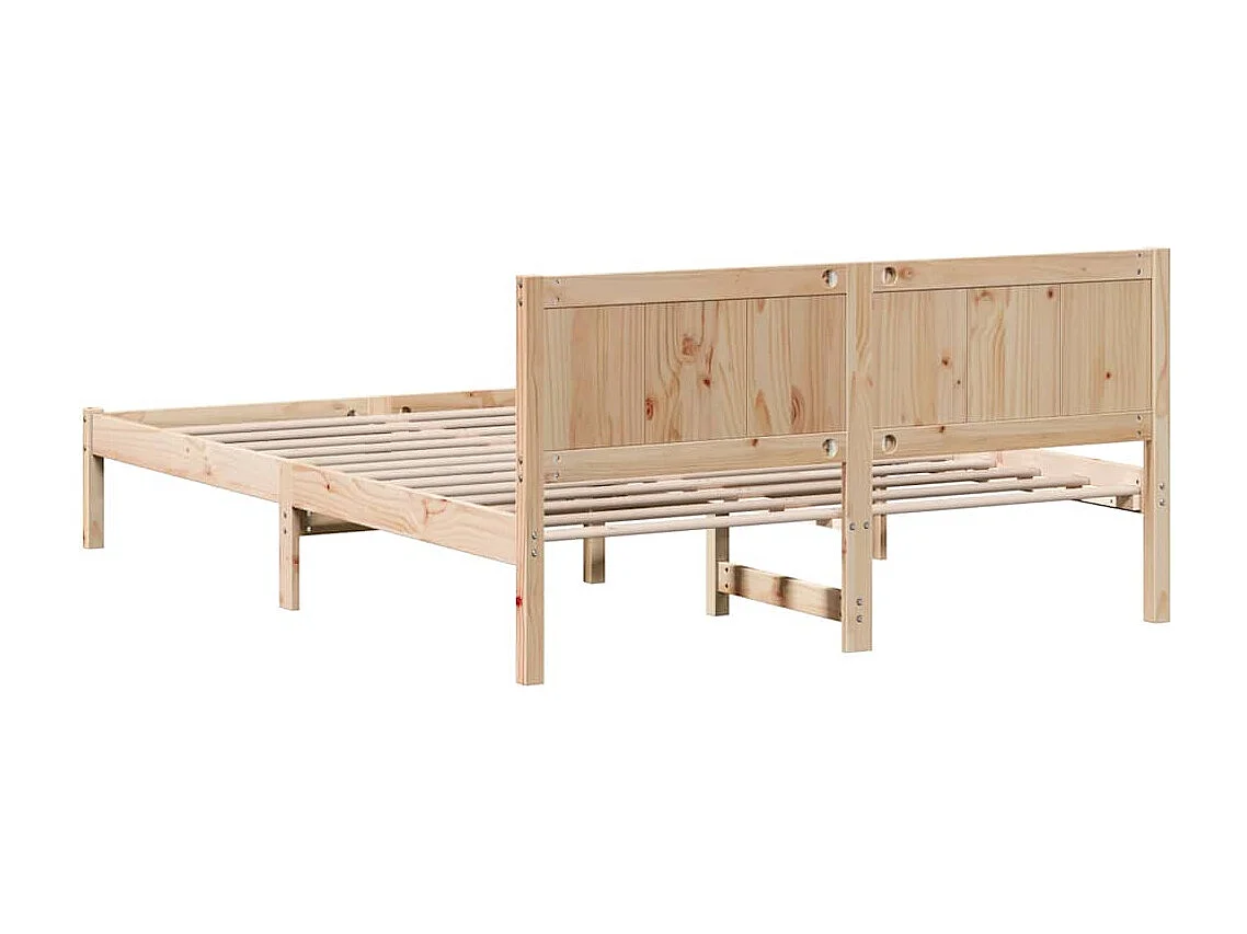 Cadre de lit Marron 140 x 200 cm Bois de pin massif