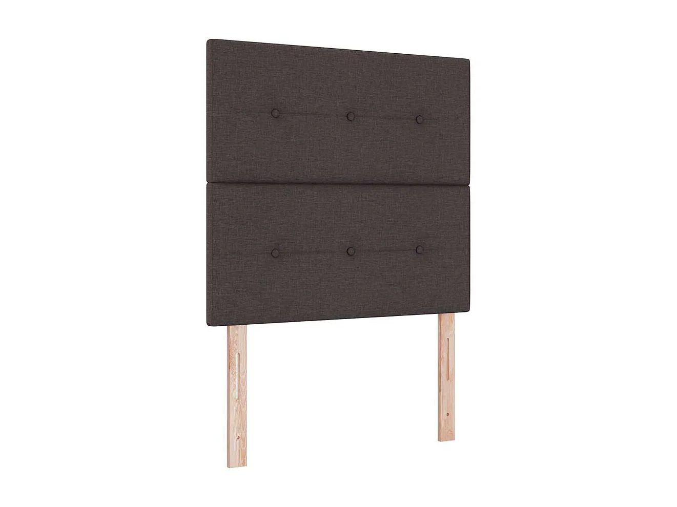 Cadre de lit avec matelas Marron foncé 90 x 200 cm tissu