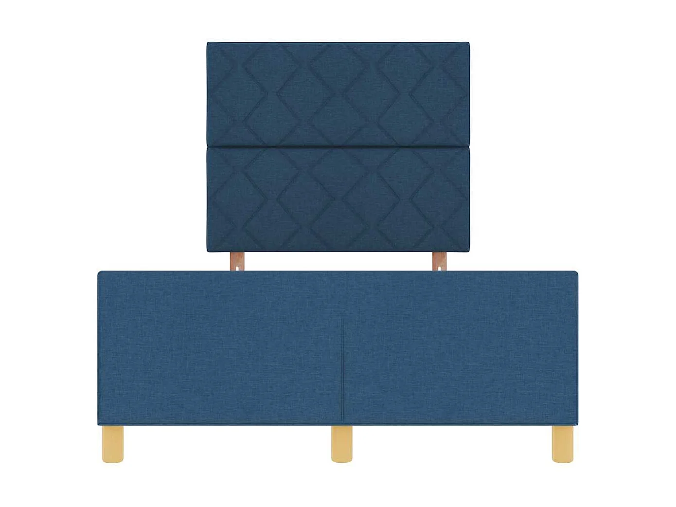 Cadre de lit avec tête de lit Bleu 120 x 200 cm tissu