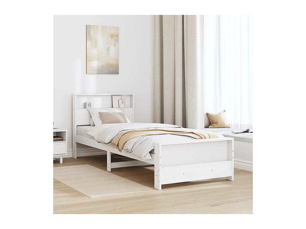 Estrutura da Cama Branco 80 x 200 cm Madeira de pinho maciça