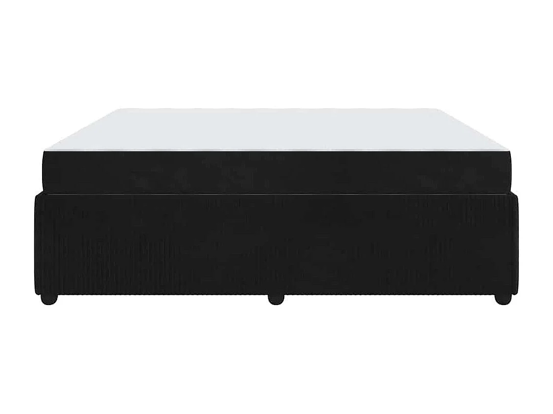 Estructura de cama con colchón Negro 180 x 200 cm Terciopelo