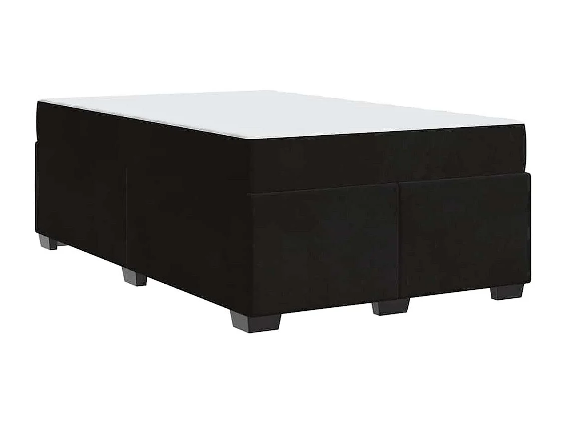 Cadre de lit avec matelas Noir 120 x 190 cm Velours