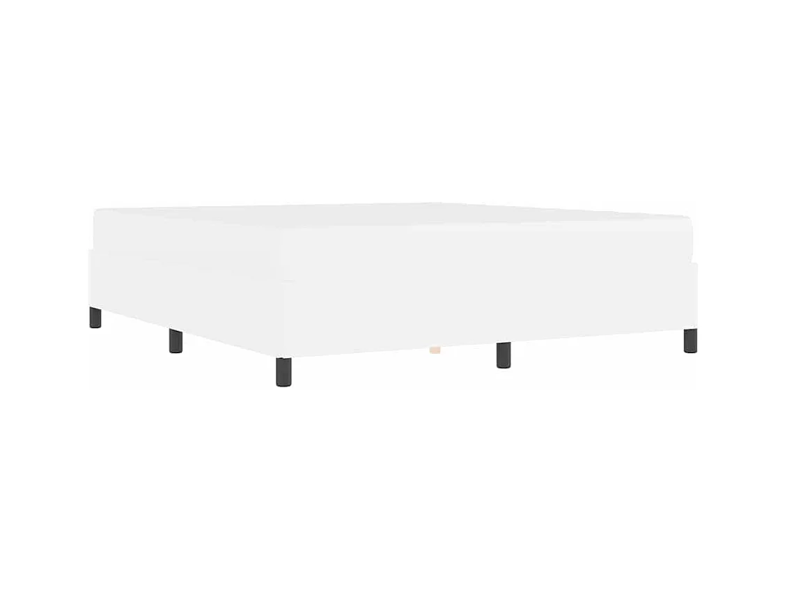 Cadre de lit avec matelas Blanc 180 x 200 cm Faux cuir
