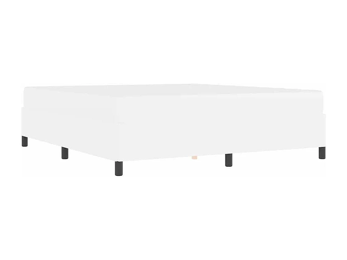 Cadre de lit avec matelas Blanc 180 x 200 cm Faux cuir