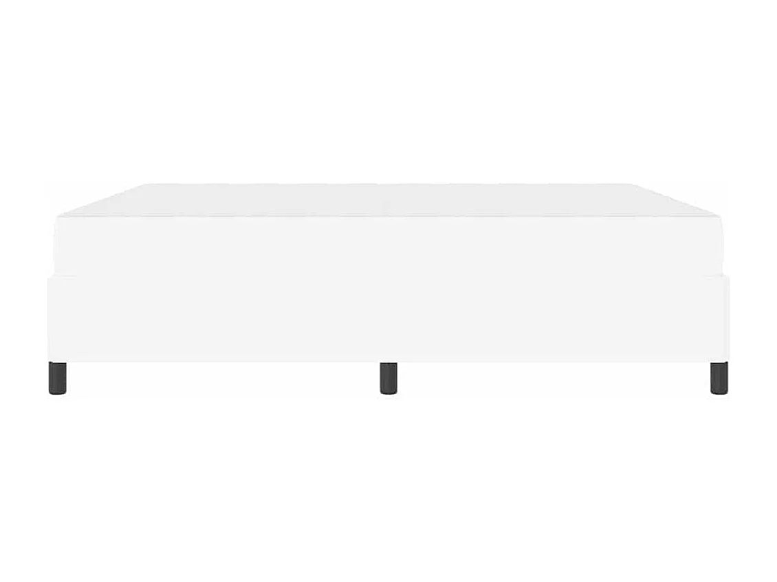 Cadre de lit avec matelas Blanc 180 x 200 cm Faux cuir
