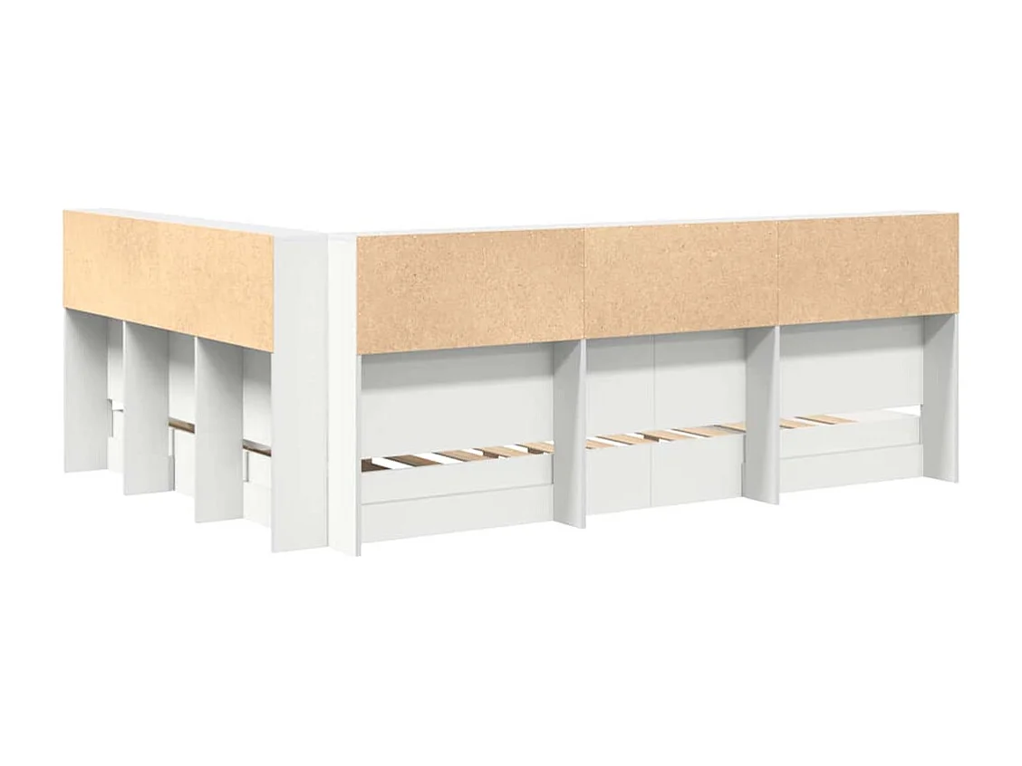 Cama con Estantería 150 x 200 cm Madera contrachapada