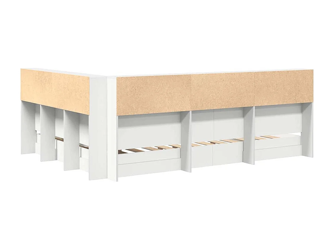 Cama con Estantería 150 x 200 cm Madera contrachapada