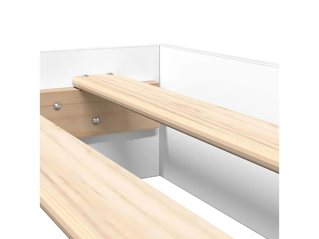 Cama con Estantería 150 x 200 cm Madera contrachapada