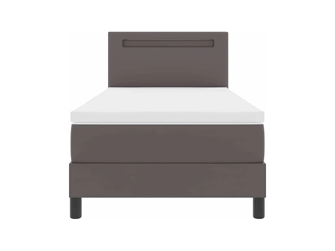 Estructura de cama con colchón con colchón Gris 100 x 200 cm