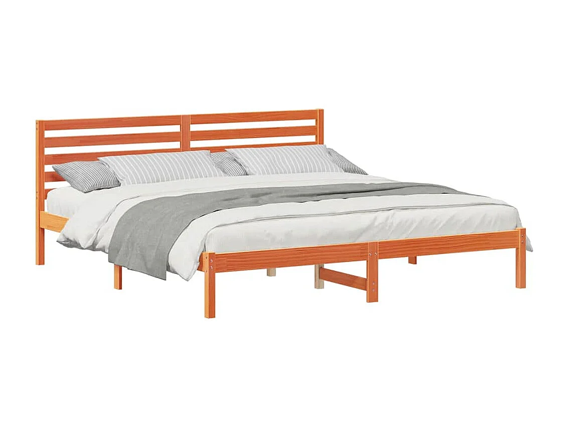 Bedframe Wasbruin 180 x 200 cm Massief grenenhout