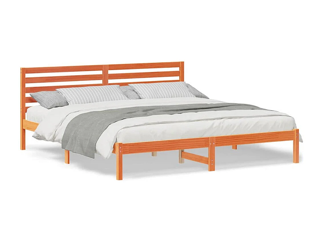 Bedframe Wasbruin 180 x 200 cm Massief grenenhout