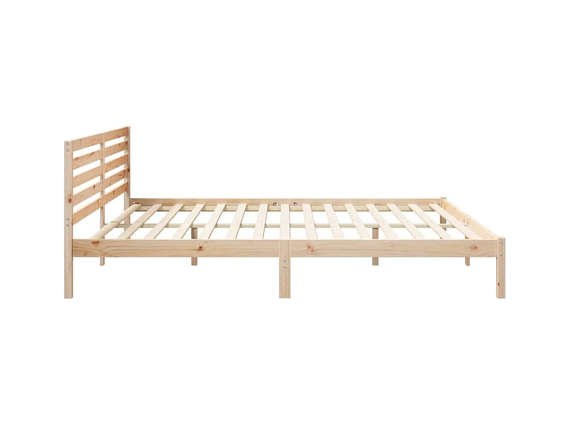 Cadre de lit Marron 180 x 220 cm Bois massif en pin