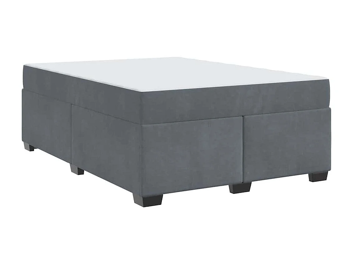 Estructura de cama con colchón Gris oscuro 140 x 200 cm