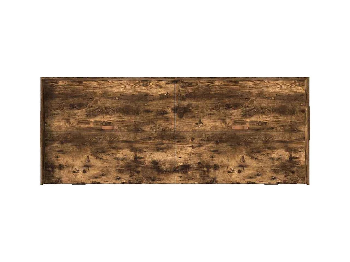 Cama con almacenamiento con cabecera Roble ahumado 100 x 200 cm