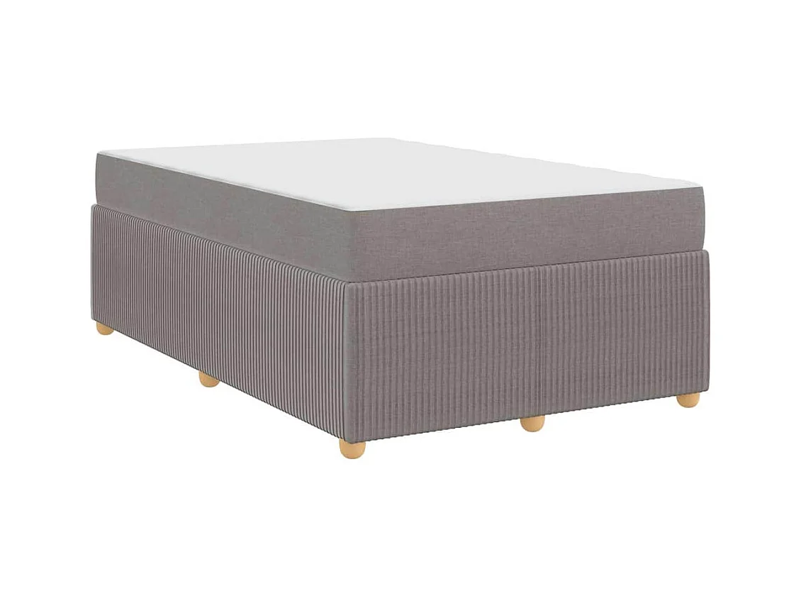 Cadre de lit avec matelas avec matelas Taupe 120 x 200 cm tissu