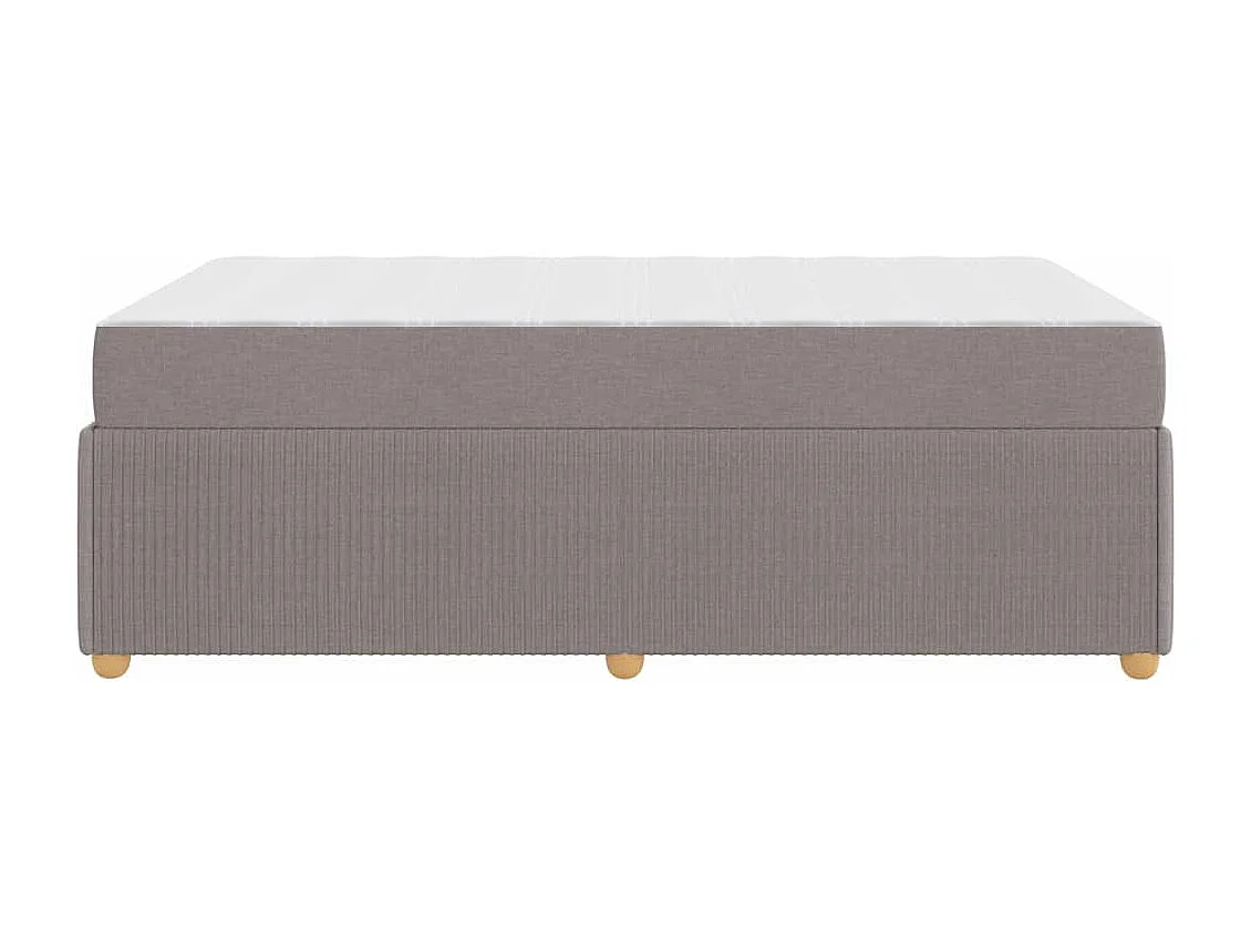 Cadre de lit avec matelas avec matelas Taupe 120 x 200 cm tissu