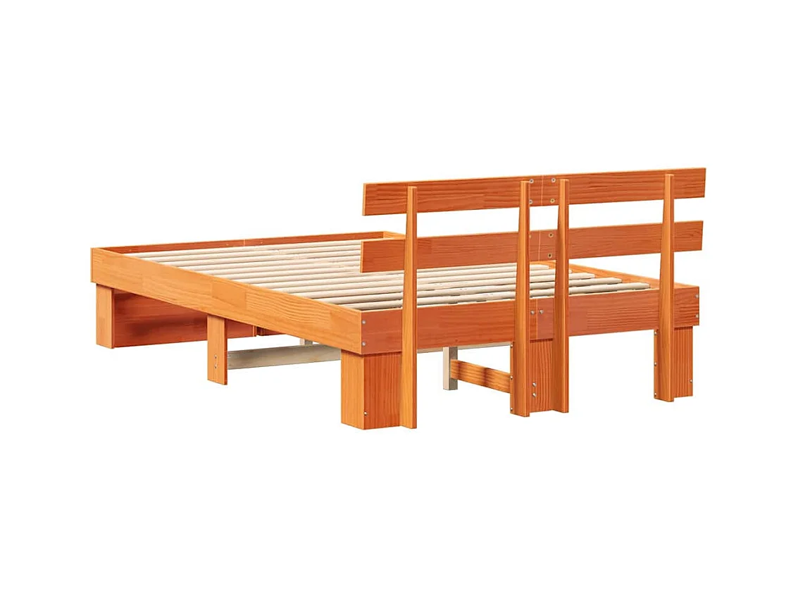 Bedframe Wasbruin 140 x 190 cm Massief grenenhout