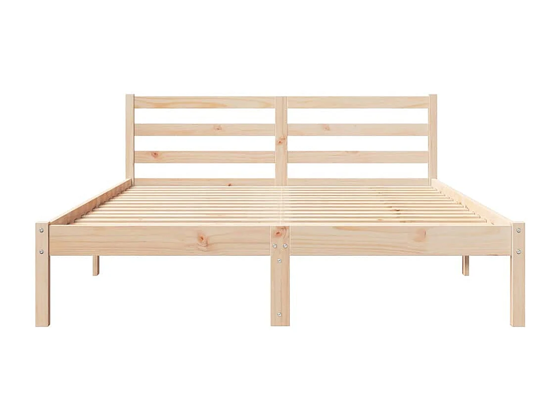 Marco de Cama Marrón 220 x 140 cm Madera maciza de pino