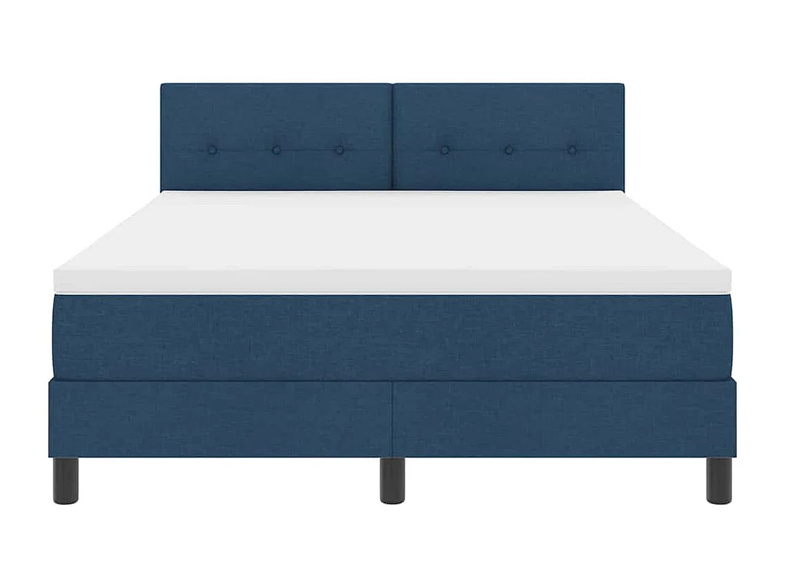Cama box spring con colchón con colchón Azul 160 x 200 cm tela