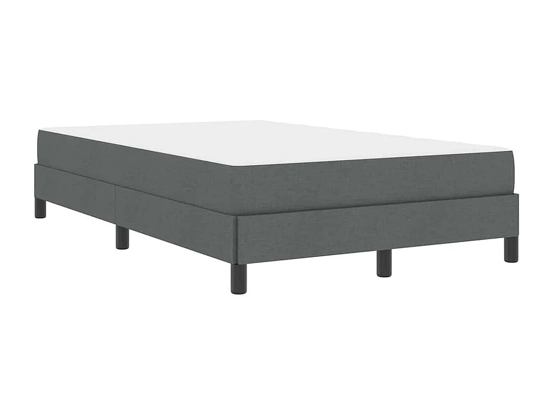 Cama tipo Box Spring con colchón Gris oscuro 120 x 190 cm tela