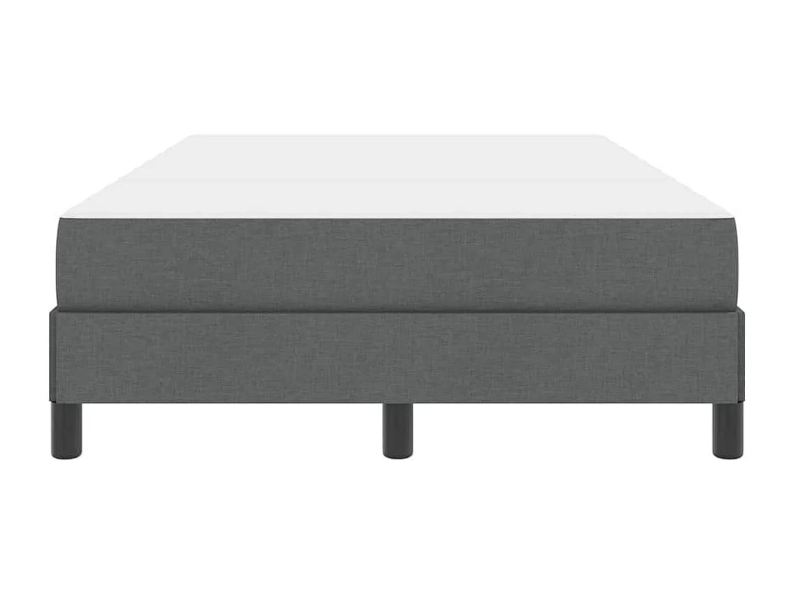 Cama tipo Box Spring con colchón Gris oscuro 120 x 190 cm tela