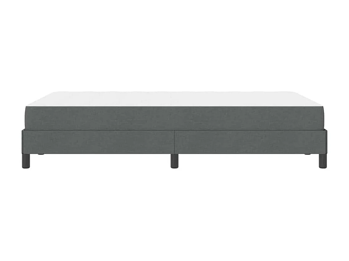 Cama tipo Box Spring con colchón Gris oscuro 120 x 190 cm tela