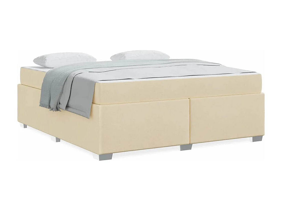 Estrutura da Cama Creme 180 x 200 cm tecido