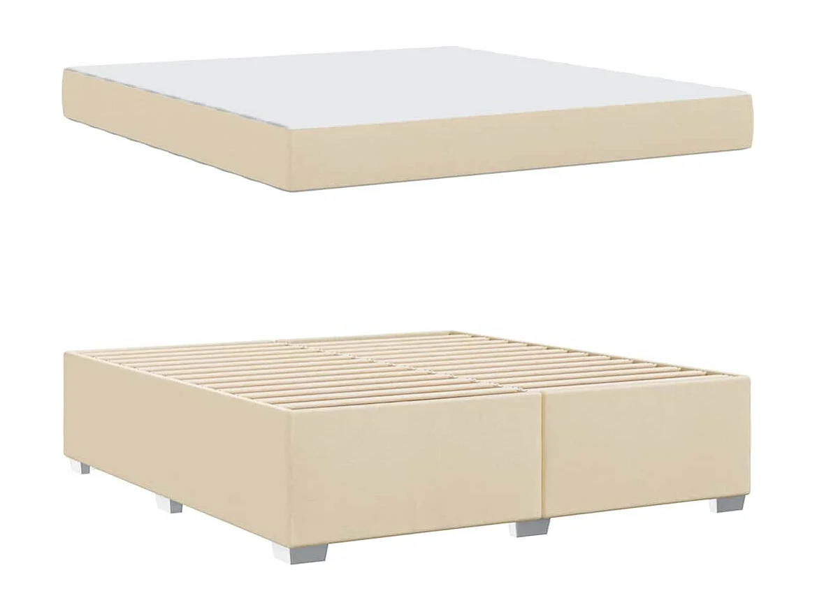 Estrutura da Cama Creme 180 x 200 cm tecido