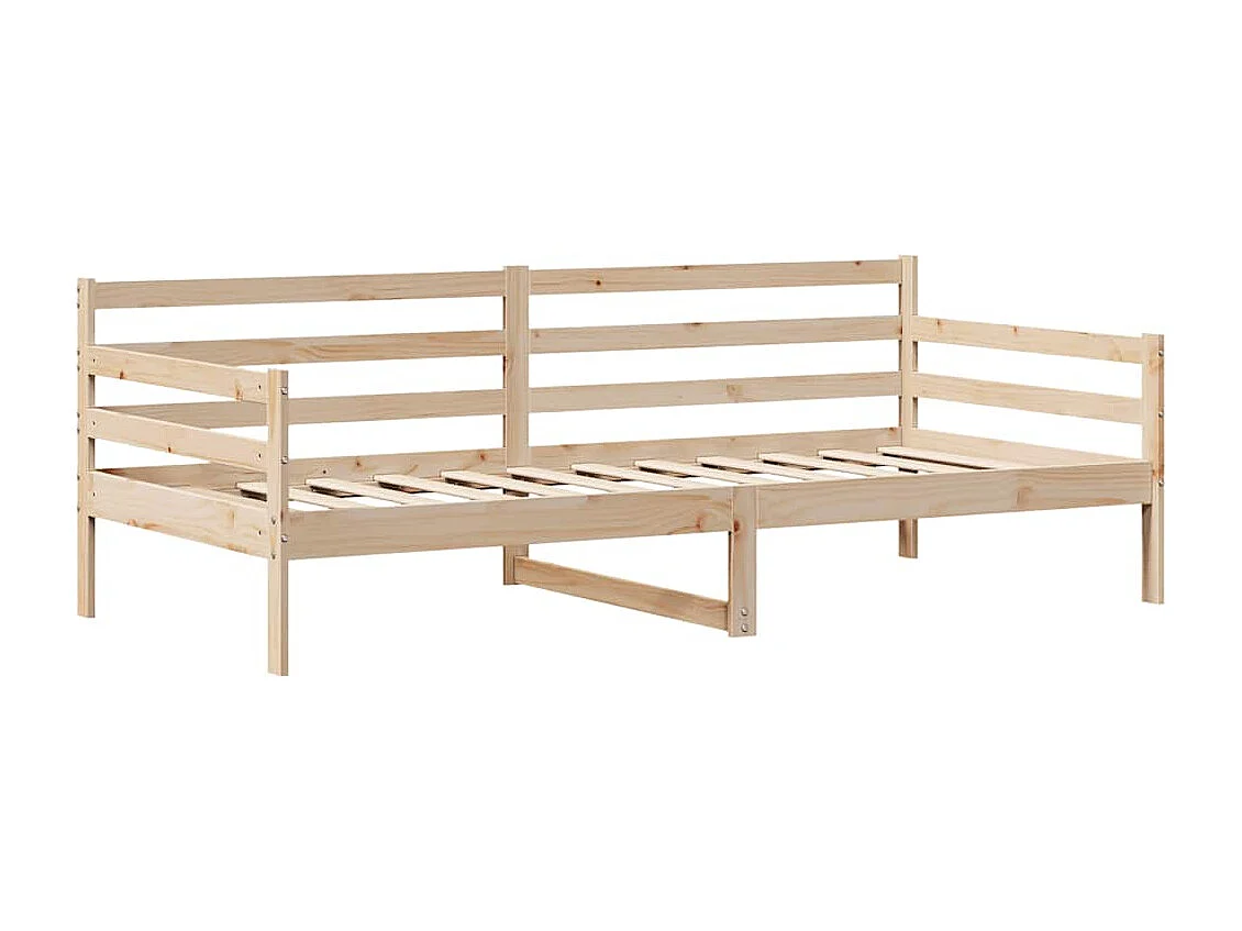 Sofá cama con cajones madera maciza de pino 90x190 cm