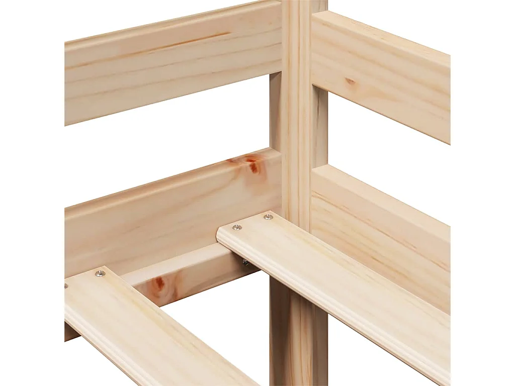 Sofá cama con cajones madera maciza de pino 90x190 cm