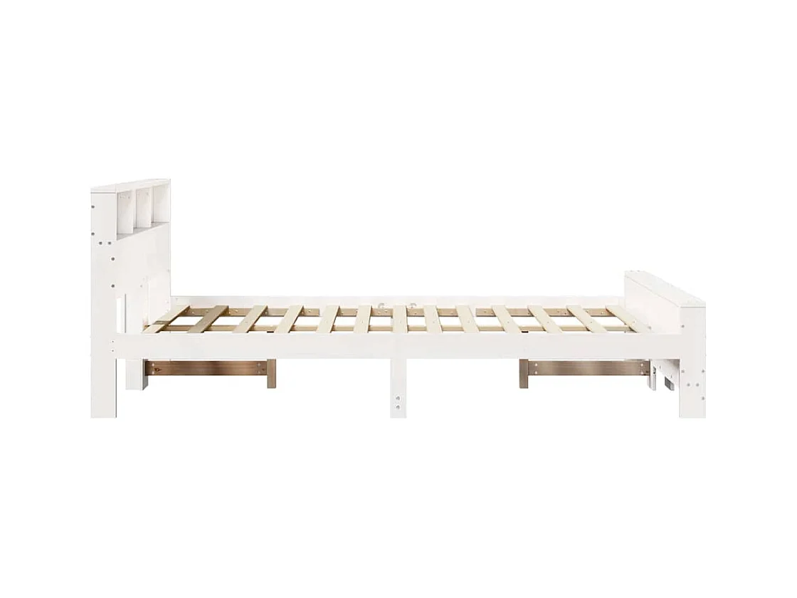 Estructura de cama 135 x 190 cm Madera maciza de pino