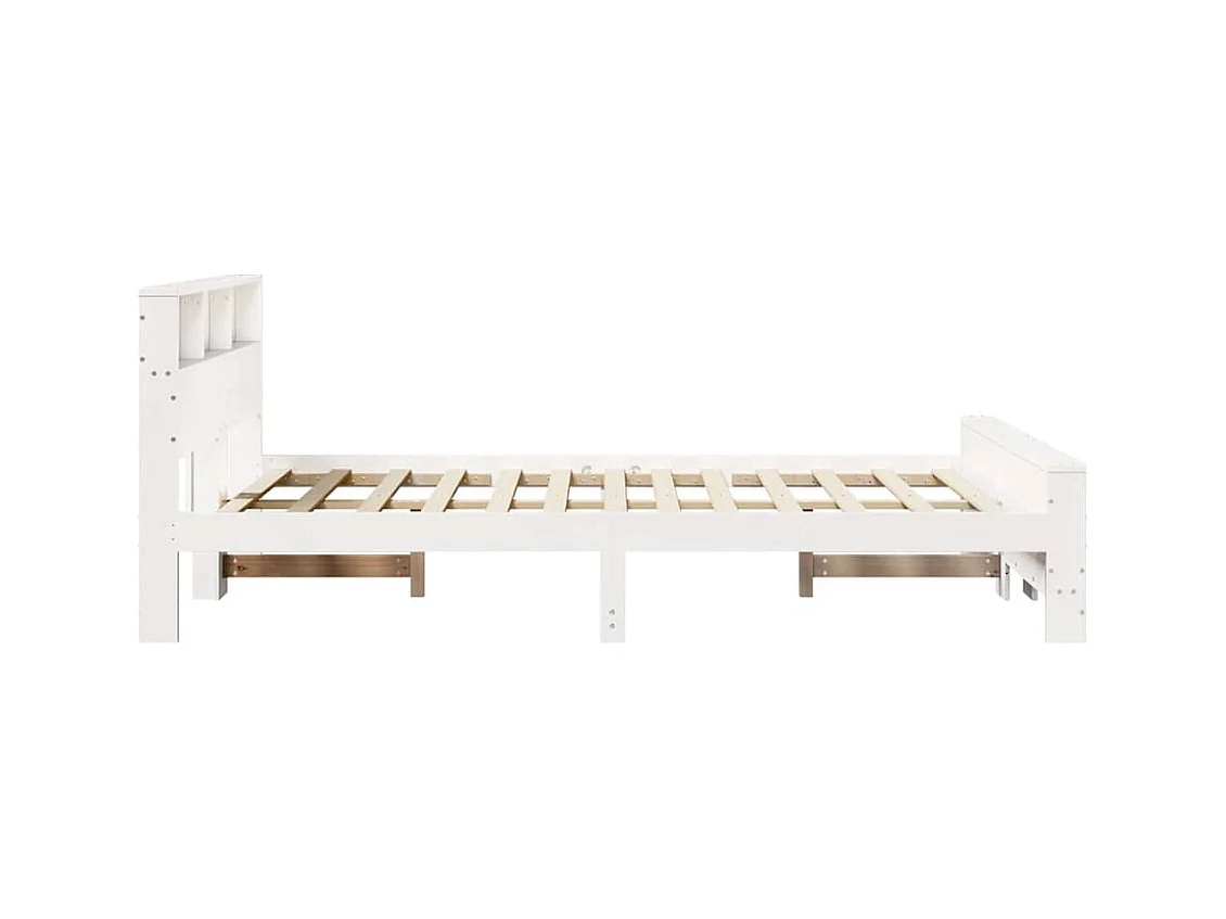 Estructura de cama 135 x 190 cm Madera maciza de pino