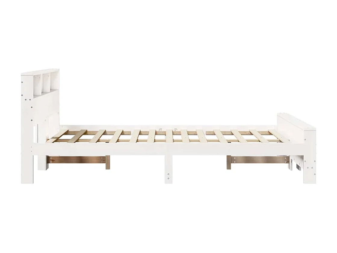 Estrutura da Cama Branco 135 x 190 cm Madeira de pinho maciça