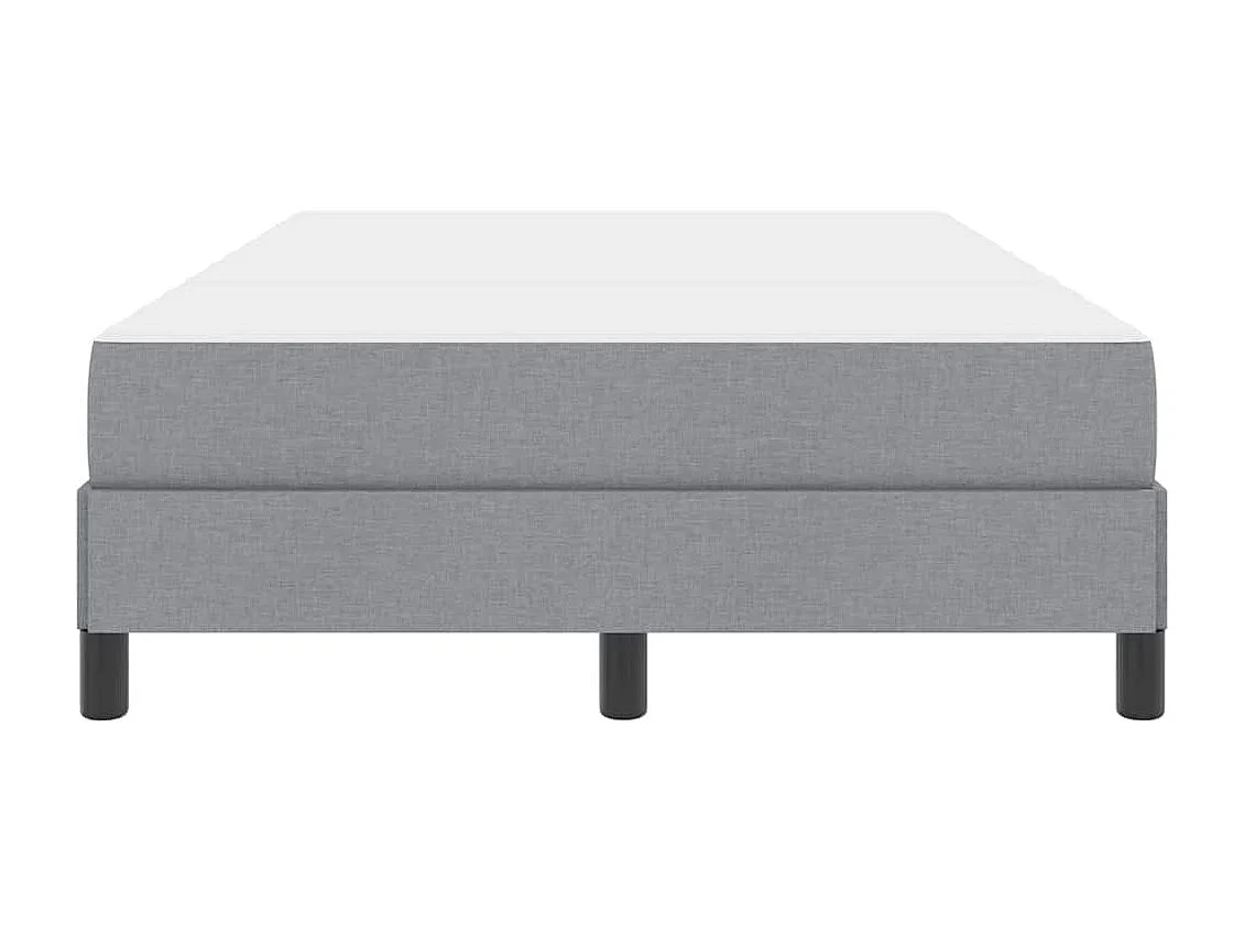 Cama tipo Box Spring con colchón Gris claro 120 x 200 cm tela