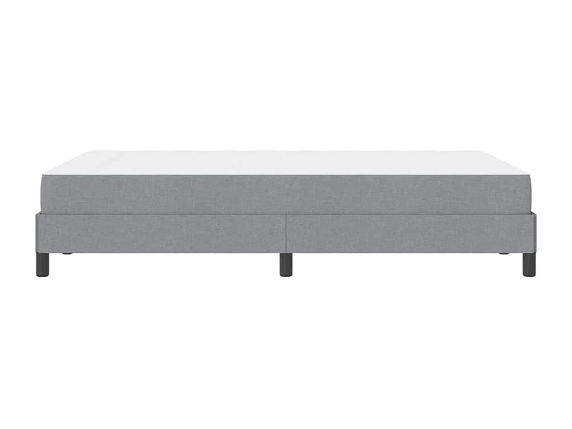 Cama tipo Box Spring con colchón Gris claro 120 x 200 cm tela