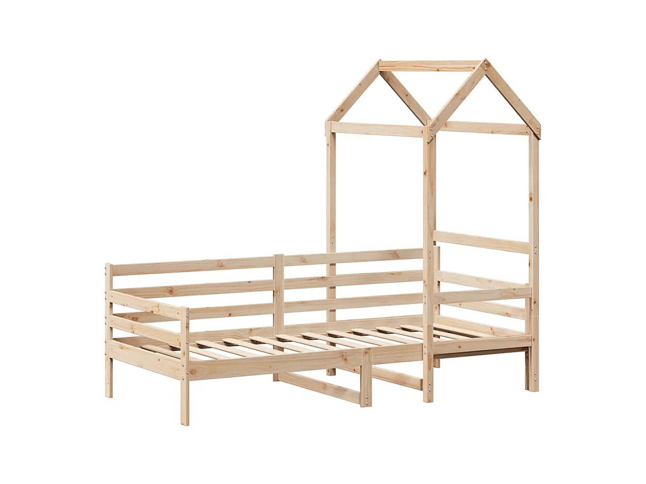 Lit de jour avec toit sans matelas 90x190 cm bois massif