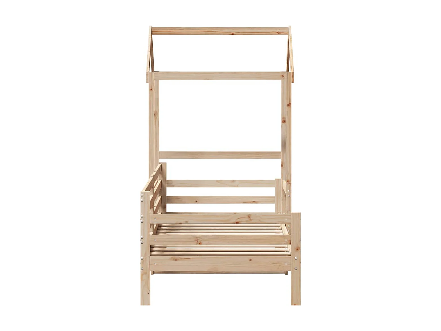 Lit de jour avec toit sans matelas 90x190 cm bois massif