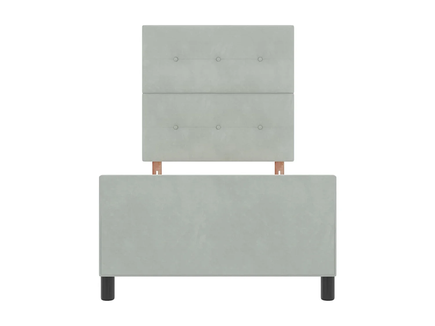 Estructura de cama Gris claro 90 x 190 cm Terciopelo